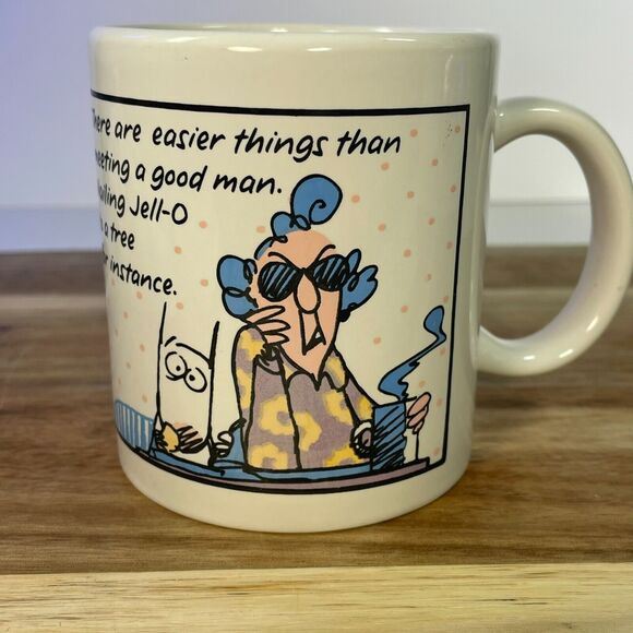 Hallmark Shoebox Greetings Maxine Good Man Jello mug Funny Humor Grandma Gift - Picture 6 of 9